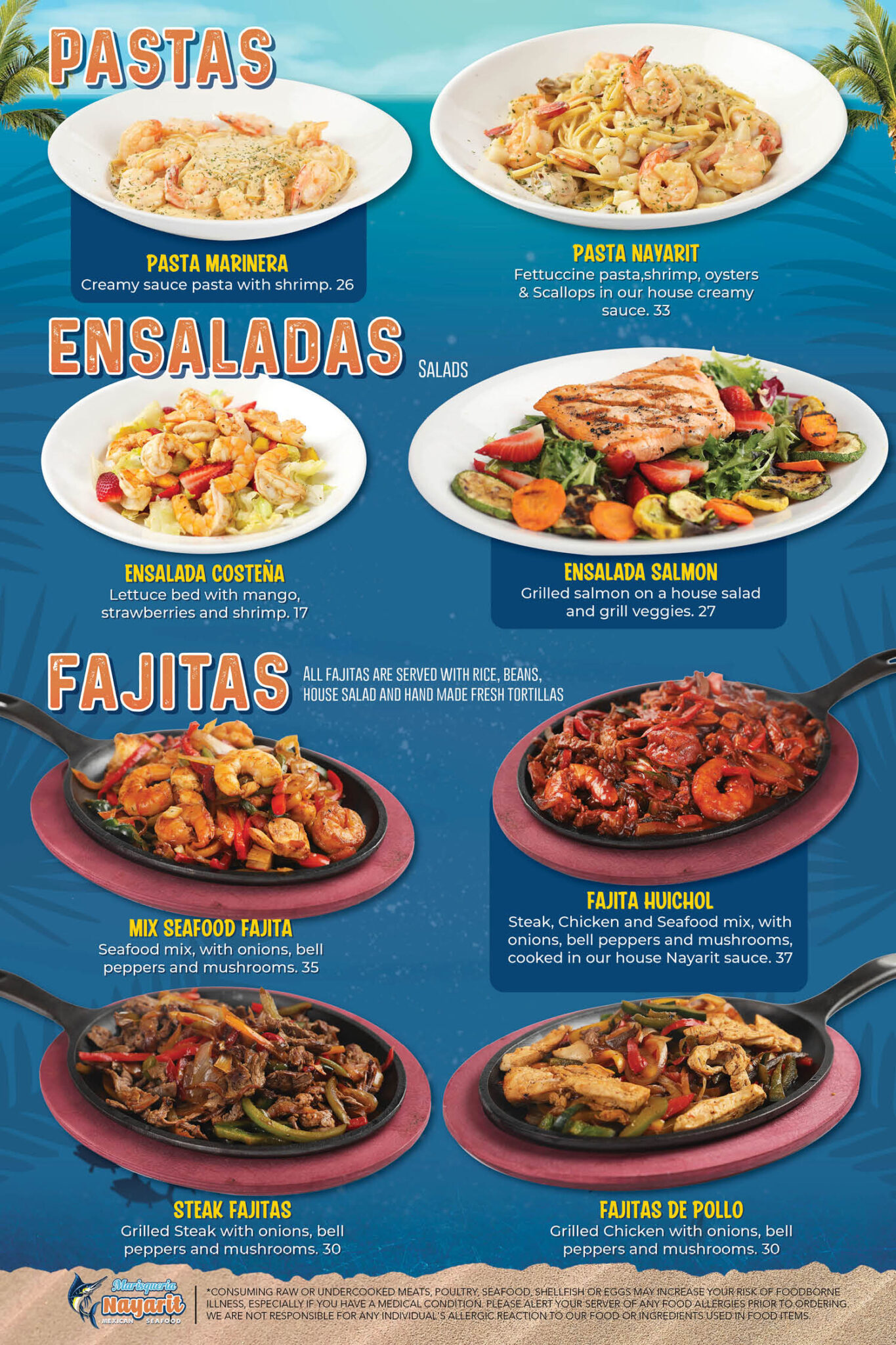Menu – Marisqueria Nayarit Mexican Seafood Restaurant